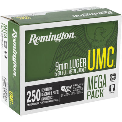 Remington Ammo UMC 9mm Metal Case 115 Grain 250 Ro