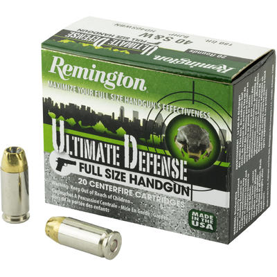 Remington Ammo Ultimate 40 S&W 180 Grain BJHP
