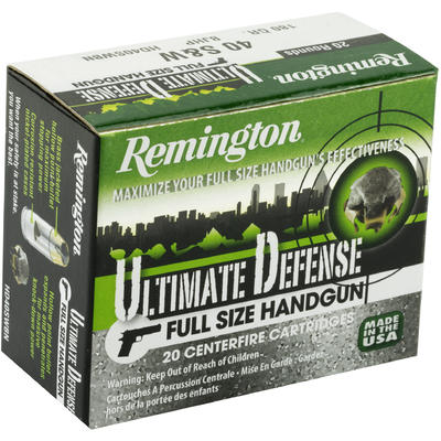 Remington Ammo Ultimate 40 S&W 180 Grain BJHP