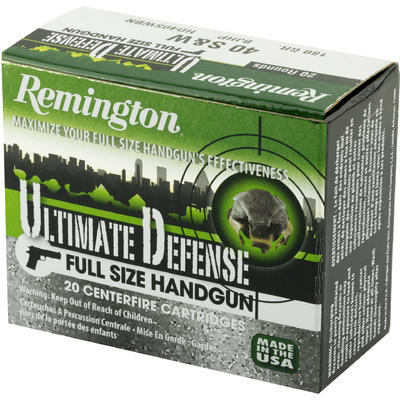 Remington Ammo Ultimate 40 S&W 180 Grain BJHP