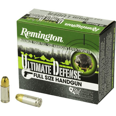 Remington Ammo Ultimate 9mm 124 Grain BJHP Nickel