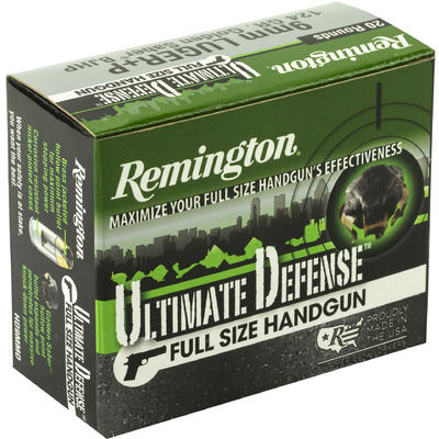 Remington Ammo Defense 9MM+P 124 Grain JHP 20 Roun