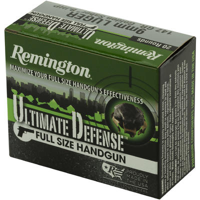 Remington Ammo Defense 9mm 147 Grain JHP 20 Rounds