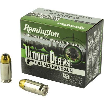 Remington Ammo Defense 45+P ACP 185 Grain JHP 20 R