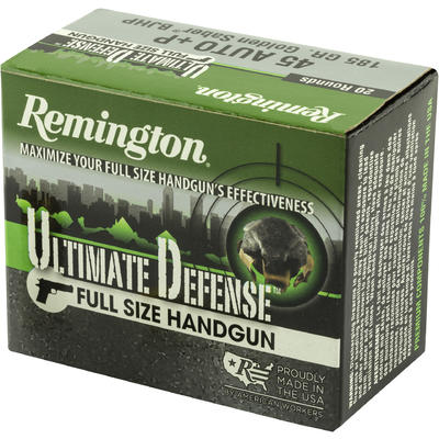 Remington Ammo Defense 45+P ACP 185 Grain JHP 20 R
