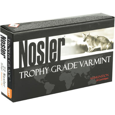 Nosler Ammo Trophy 22 Nosler 55 Grain Ballistic Ti