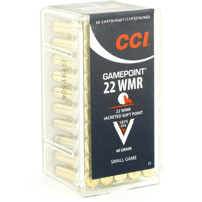 CCI Rimfire Ammo Small Game .22 Magnum (WMR) 40 Gr CCI Rimfire Ammo Small Game .22 Magnum (WMR) 40 Gr