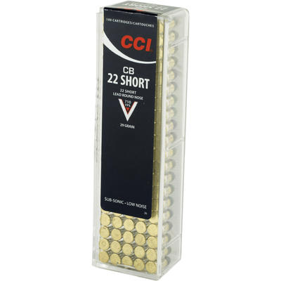 CCI Rimfire Ammo Low Noise .22 CB Short LRN 29 Gra