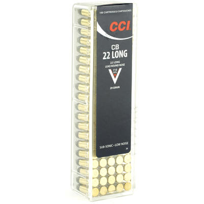 CCI Rimfire Ammo Low Noise .22 Long CB LRN 29 Grai