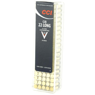 CCI Rimfire Ammo Low Noise .22 Long CB LRN 29 Grai