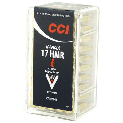 CCI Rimfire Ammo .17 HMR V-Max 17 Grain 50 Rounds