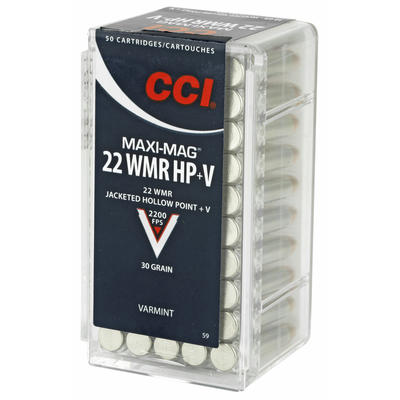 CCI Rimfire Ammo Maxi Magnum HP +V .22 Magnum (WMR