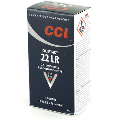 CCI Rimfire Ammo Quiet-22 .22 Long Rifle (LR) 40 G
