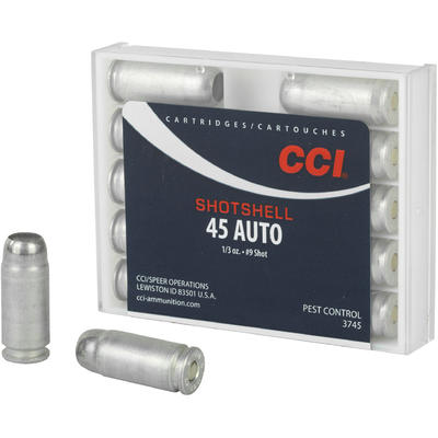 CCI Ammo Pest Control 45 ACP #9 Shot Shell 120 Gra