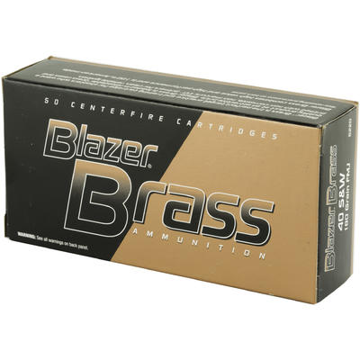 CCI Ammo Blazer Brass 40 S&W FMJ Flat Nose 180