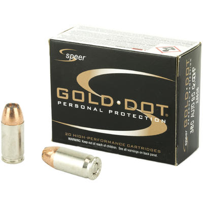 Speer Ammo Gold Dot 380 ACP 90 Grain Gold Dot HP 2