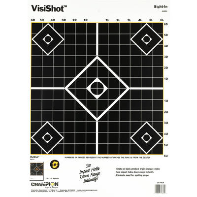 Champion Visicolor Paper Sight In Targets 10-Pack