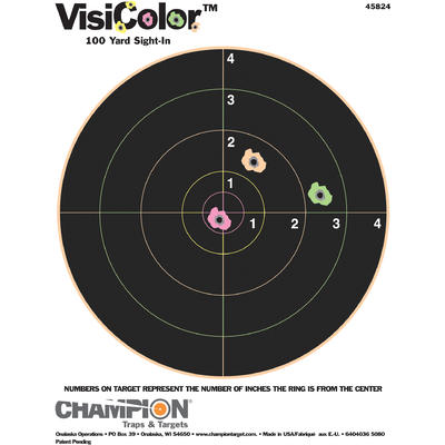Champion Visicolor Paper 8in Targets 10-Pack [4582 Champion Visicolor Paper 8in Targets 10-Pack [4582