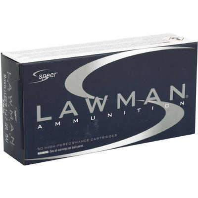 Speer Ammo Lawman 9mm TMJ 147 Grain 50 Rounds [536 Speer Ammo Lawman 9mm TMJ 147 Grain 50 Rounds [536