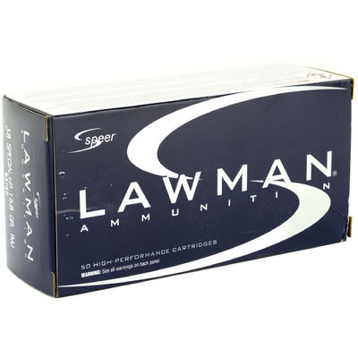 Speer Ammo Lawman 38 Special+P TMJ 158 Grain 50 Ro