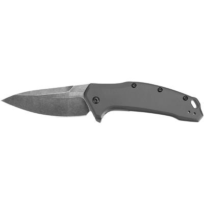 Kershaw Link Folding Knife Gray Alum BlackWash Fin Kershaw Link Folding Knife Gray Alum BlackWash Fin