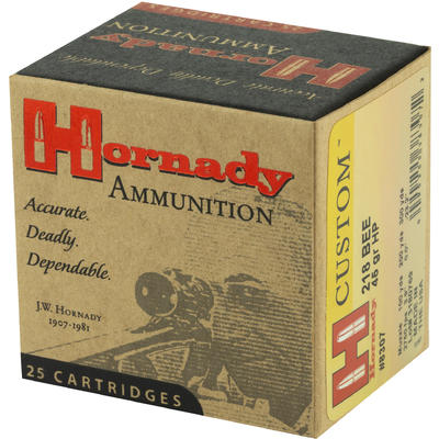 Hornady Ammo 218 Bee 45 Grain HP 25 Rounds [8307]