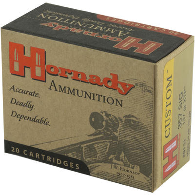 Hornady Ammo 357 Sig Sauer Jacketed Flat Point/XTP