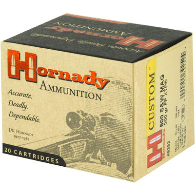 Hornady Ammo 500 S&W 500 Grain XTP Flat Point Hornady Ammo 500 S&W 500 Grain XTP Flat Point