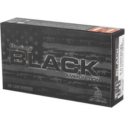 Hornady Ammo Black 6.5mm Grendel 123 Grain ELD-Mat