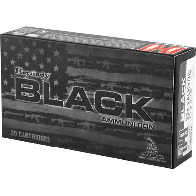 Hornady Ammo Black 224 Valkyrie 75 Grain BTHP 20 R