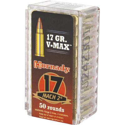 Hornady Rimfire Ammo 17 Mach 2 (HM2) V-Max 17 Grai
