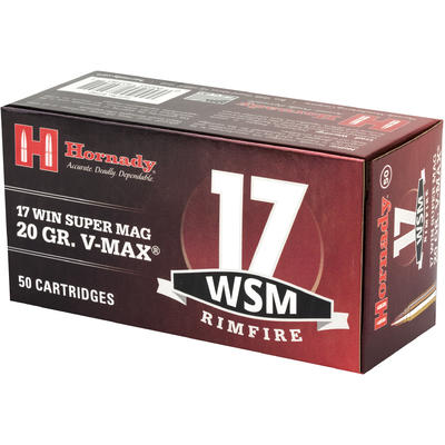 Hornady Rimfire Ammo 17 Win Super Magnum 20 Grain