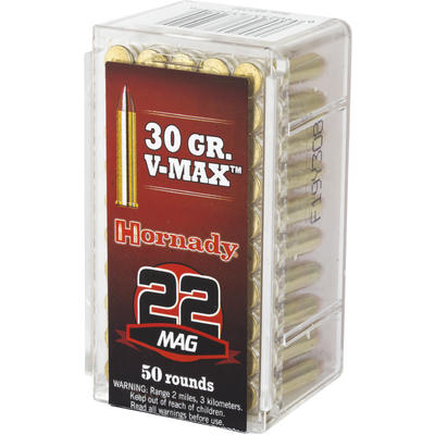 Hornady Rimfire Ammo .22 Magnum (WMR) V-Max 30 Gra