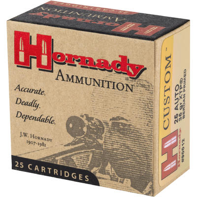 Hornady Ammo 25 ACP XTP JHP 35 Grain 25 Rounds [90