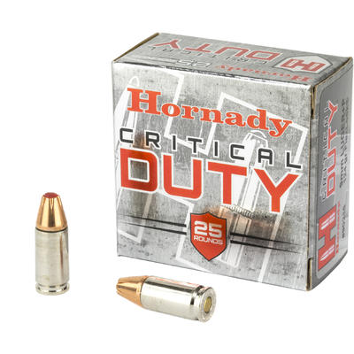 Hornady Ammo Critical Duty 9mm+P 124 Grain FlexLoc