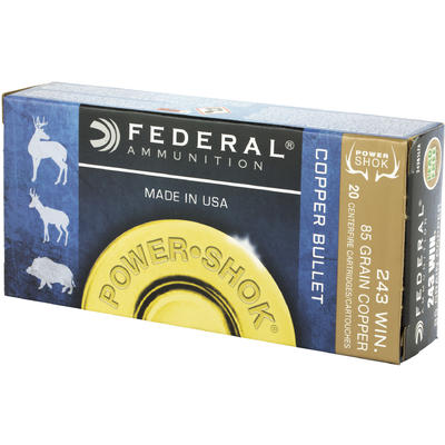 Federal Ammo Power-Shok 243 Winchester 85 Grain Co