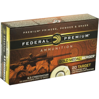 Federal Ammo Gold Medal 6.5 Creedmoor 130 Grain OT
