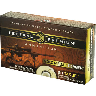Federal Ammo Gold Medal 6.5 Creedmoor 130 Grain OT