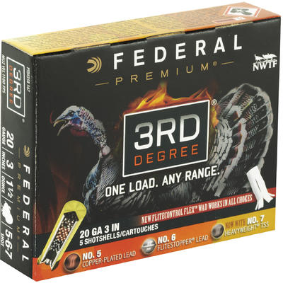 Federal Shotshells 3 Rounds Deg Turkey 20 Gauge 3i