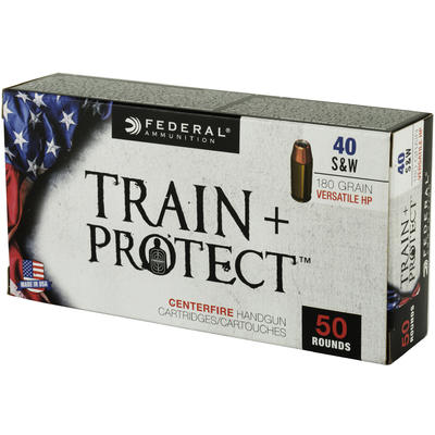 Federal Ammo Train and Protect 40 S&W 180 Grai Federal Ammo Train and Protect 40 S&W 180 Grai
