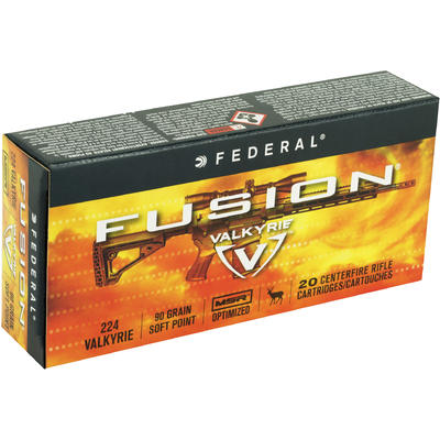 Federal Ammo Fusion 224 Valkyrie 90 Grain SP 20 Ro