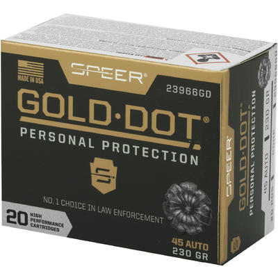 Speer Ammo Gold Dot Personal Protection 45 ACP 230
