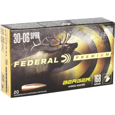 Federal Ammo 30-06 Springfield 168 Grain Berger Hy