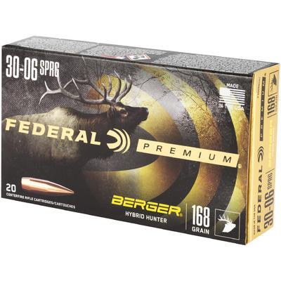 Federal Ammo 30-06 Springfield 168 Grain Berger Hy