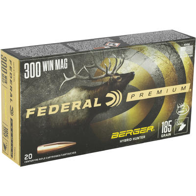 Federal Ammo 300 Win Mag 185 Grain Berger Hybrid H