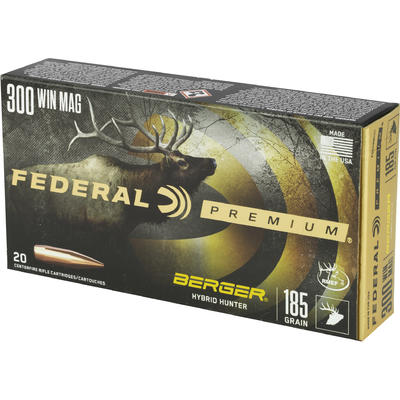 Federal Ammo 300 Win Mag 185 Grain Berger Hybrid H
