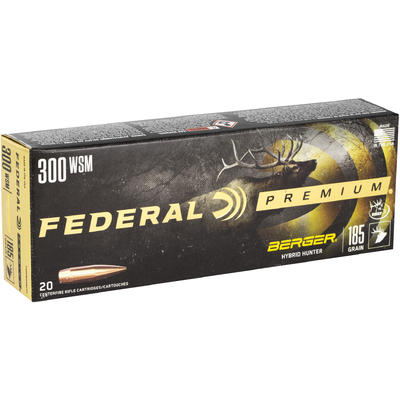 Federal Ammo 300 Win Short Mag (WSM) 185 Grain Ber