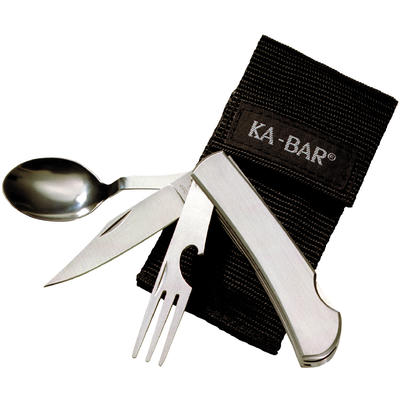 Ka-Bar Hobo 3in Fixed Blade Knife Drop Point/Fork/