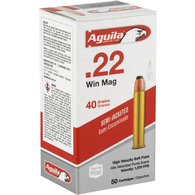 Aguila Ammo Silver Eagle .22 Magnum (WMR) 40 Grain