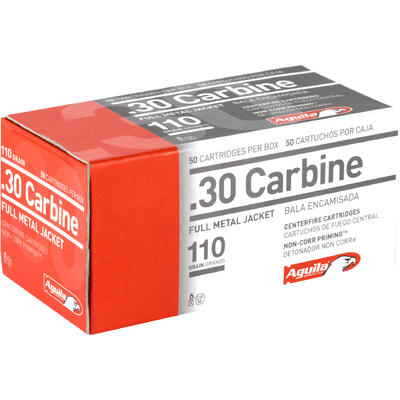 Aguila Ammo 30 Carbine FMJ 110 Grain 50 Rounds [1E